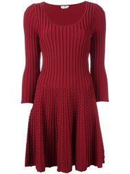 flared ribbed dress Fendi