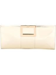 клатч с эффектом металлик  Roger Vivier