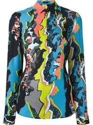 'Jagged Baroque' zipped shirt Versace