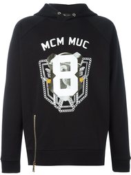 logo print hoodie MCM