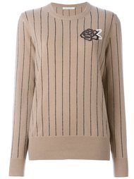 pinstripe floral sequin jumper Christopher Kane