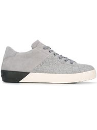 panelled lace-up sneakers Leather Crown