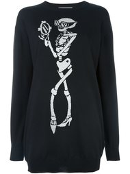 skeleton intarsia jumper dress Moschino