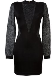 plunging lace panels dress Balmain
