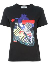 футболка с принтом сердца MSGM