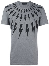 lightning bolt print T-shirt Neil Barrett