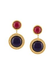 oversized gripoix clip-on earrings Chanel Vintage