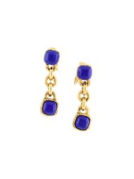 chain drop clip-on earrings Chanel Vintage