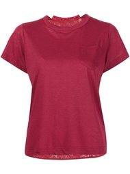 lace insert T-shirt Sacai