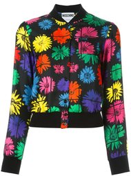 куртка-бомбер с цветочным принтом   Moschino