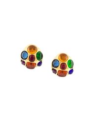 gripoix cluster clip-on earrings Chanel Vintage