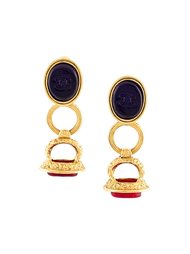gripoix clip-on drop earrings Chanel Vintage