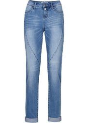 Джинсы-бойфренды с рельефными швами, cредний рост (N) (голубой выбеленный) Bonprix