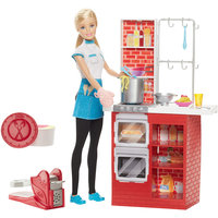 Игровой набор "Шеф итальянской  кухни" с куклой, Barbie Mattel
