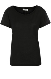 Хлопковая футболка прямого кроя с круглым вырезом Saint Laurent