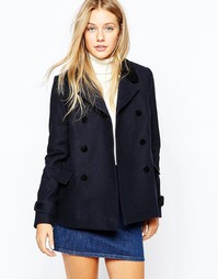 Шерстяной бушлат Jack Wills - Темно-синий
