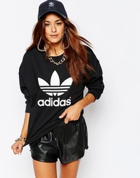 Oversize-свитшот с круглым вырезом и логотипом-трилистником Аdidas Ori Adidas