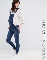 Джинсовый комбинезон для беременных Mamalicious - Синий Mama.Licious