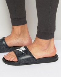 Черные шлепанцы Nike Benassi 631261-002 - Черный