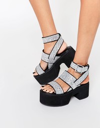 Массивные сандалии ASOS TRUE SAY - Silver glitter