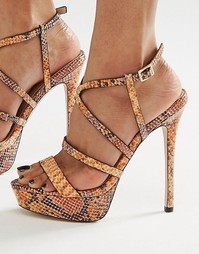 Босоножки на платформе ASOS HERRING