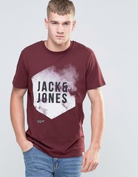 Футболка с графическим принтом Jack &amp; Jones - Burgundy