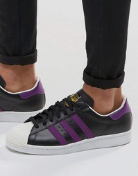 Черные кроссовки в стиле 80‑х adidas Originals Superstar BB3718