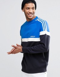 Свитшот с круглым вырезом adidas Originals Itasca AY7714 - Синий