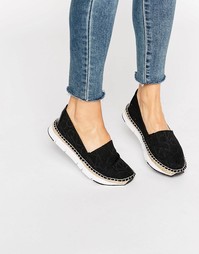 Черные эспадрильи с логотипом Calvin Klein Jeans Genna CK