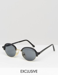 Круглые солнцезащитные очки Reclaimed Vintage - Черный