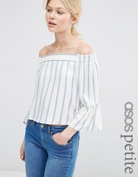 Топ в полоску с открытыми плечами ASOS PETITE - Мульти