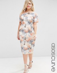 Облегающее платье с цветочным принтом ASOS CURVE - Цветочный