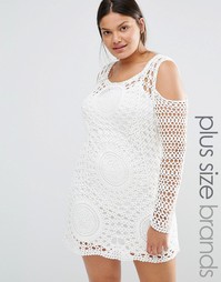 Платье в стиле кроше Missguided Plus - Белый