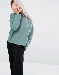Свитшот прямого кроя Monki - Хаки