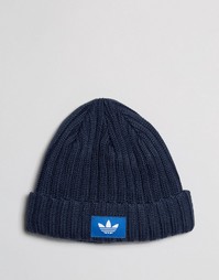 Темно-синяя шапка‑бини adidas Originals AY9310 - Темно-синий