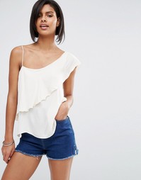 Топ на одно плечо с оборкой Vero Moda - Слоновая кость