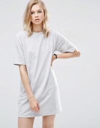 Легкое трикотажное платье-футболка ASOS - Серый