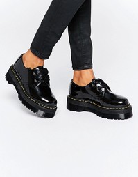 Туфли на платформе с лентами Dr Martens Holly - Черный лакированный