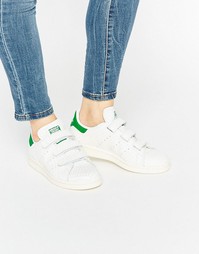 Белые кроссовки из искусственной змеиной кожи adidas Originals Velcro