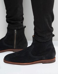 Замшевые ботинки на молнии Hudson London - Черный