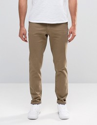 Узкие эластичные чиносы Jack &amp; Jones - Темно-верблюжий