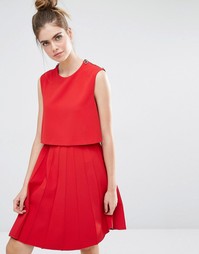 Платье со складками Sportmax Code - Красный 004