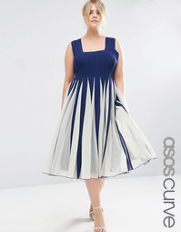 Сетчатое платье с квадратной горловиной ASOS CURVE