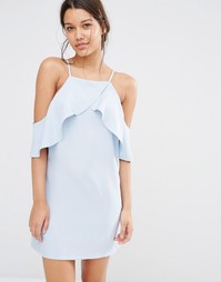 Платье с оборкой Missguided - Нежно-голубой