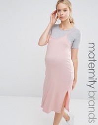 Платье-футболка 2 в 1 Bluebelle Maternity Nursing - Розовый