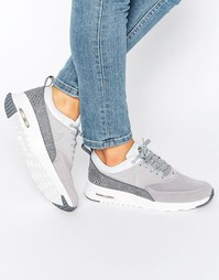 Серые премиум‑кроссовки из нубука Nike Air Max Thea