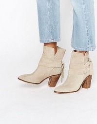 Замшевые ботильоны ASOS ELISHIA - Песочная замша