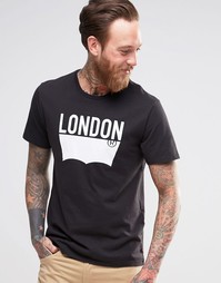 Черная футболка с принтом Levis London - Черный Levis®