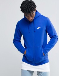 Синее худи Nike Club 804389-480 - Синий