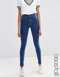 Джинсы скинни с завышенной талией ASOS TALL Ridley - Синий